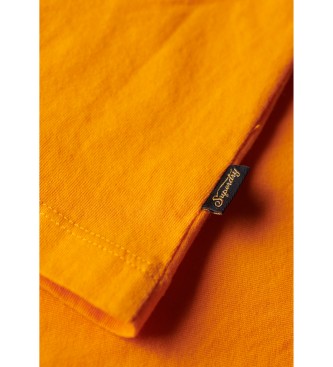 Superdry Retro kortrmet t-shirt med logo Essential yellow