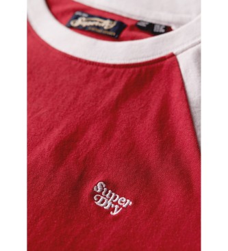 Superdry Camiseta retro con logo Essential rojo