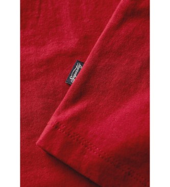Superdry T-shirt retro com logtipo Essential vermelho