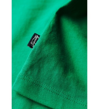 Superdry T-shirt a maniche corte con logo retr essenziale verde