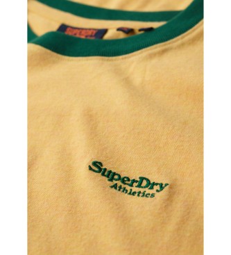 Superdry T-shirt Ringer com logtipo Essential amarelo