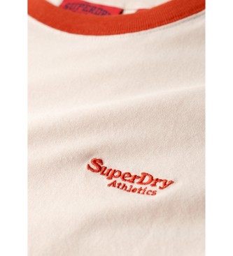 Superdry Camiseta ringer con logo Essential beige