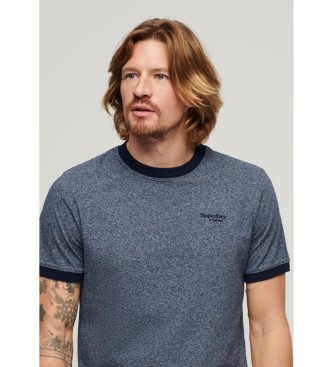 Superdry Ringer T-shirt med logo Essential blue