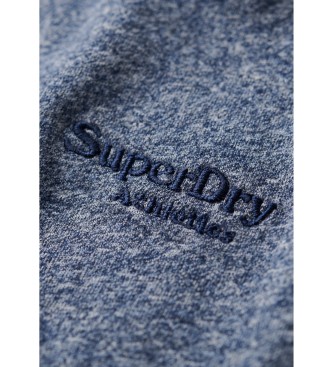 Superdry Ringer T-shirt met logo Essential blauw