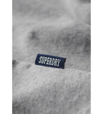 Superdry T-shirt grigia con logo Essential Ringer