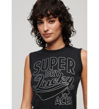 Superdry Camiseta con adornos Retro negro