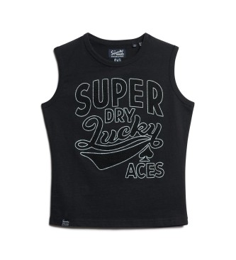 Superdry Camiseta con adornos Retro negro