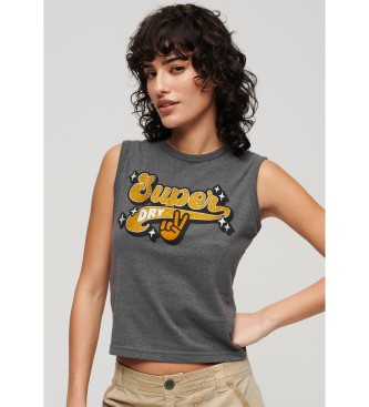 Superdry Camiseta con adornos Retro gris