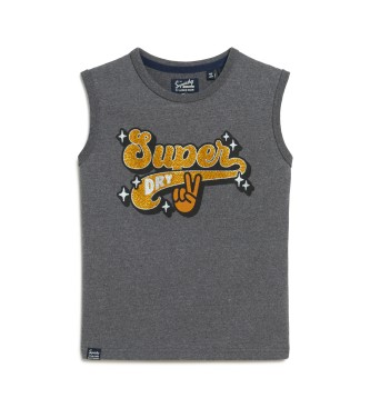 Superdry T-shirt with grey Retro trims