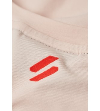 Superdry Sport Luxe Grafik-T-Shirt rosa