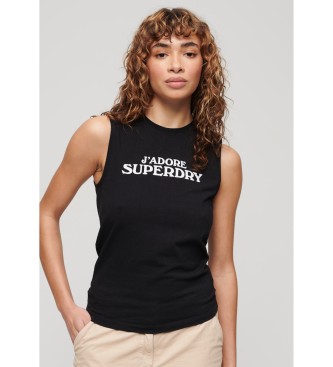 Superdry Camiseta ajustada grfica Sport Luxe negro