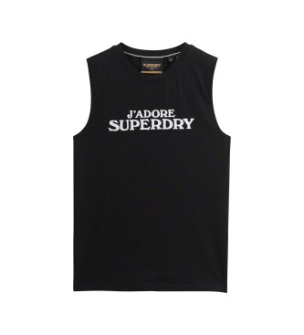 Superdry Camiseta ajustada grfica Sport Luxe negro