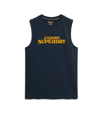 Superdry Camiseta ajustada grfica Sport Luxe marino