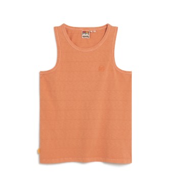 Superdry T-shirt en coton textur avec logo Vintage orange