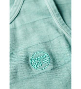 Superdry Camiseta algodn con textura y logotipo Vintage turquesa