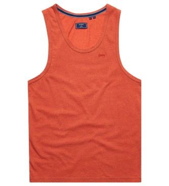 Superdry Mouwloos T-shirt, biologisch katoen met logo Vintage Logo oranje