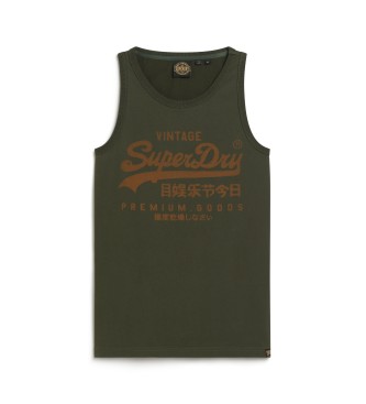 Superdry Classic T-shirt with vintage Heritage logo green