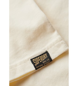 Superdry T-shirt Classic z logo Heritage w kolorze beżowym