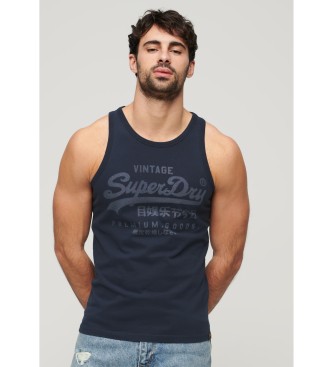 Superdry Classic T-shirt with vintage Heritage logo navy