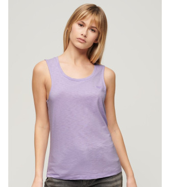 Superdry T-shirt sans manches  large encolure ronde lilas
