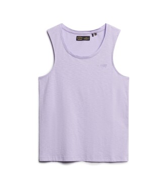 Superdry T-shirt sem mangas com decote redondo largo lils