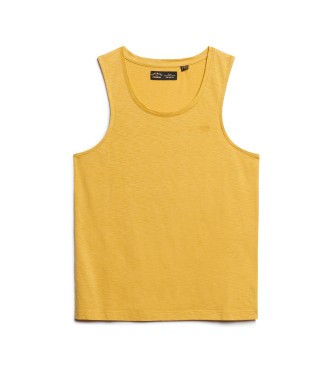 Superdry Sleeveless T-shirt with wide round neckline yellow