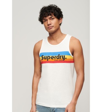Superdry T-shirt sem mangas com logtipo Cali branco
