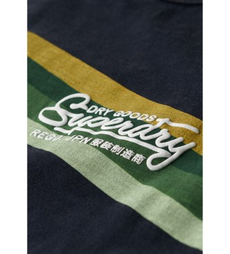 Superdry Mouwloos T-shirt met marineblauw Cali-logo