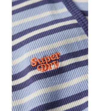 Superdry Koszulka z logo Essential i niebieskim tyłem olimpijskim