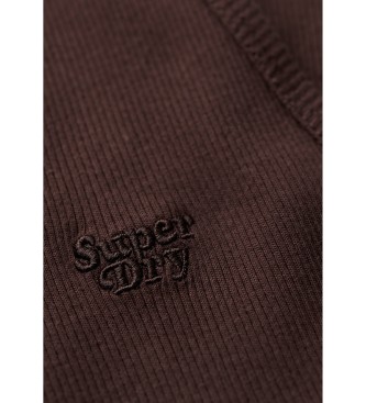 Superdry Camiseta espalda olmpica marrn