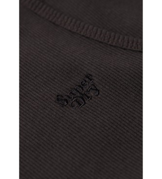 Superdry Camiseta espalda olmpica negro