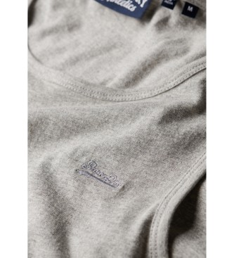 Superdry Koszulka bez rękawów z logo Essential szara