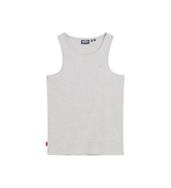 Superdry Majica brez rokavov z logotipom Essential siva