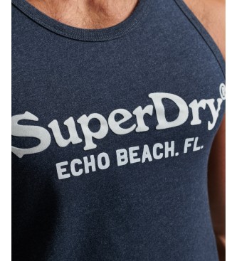 Superdry Sleeveless T-shirt with logo Vintage Logo Venue Classic navy