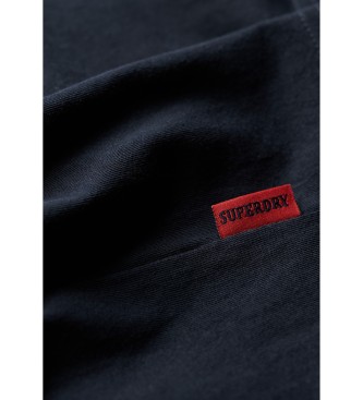 Superdry T-shirt essentiel en coton biologique avec logo bleu marine