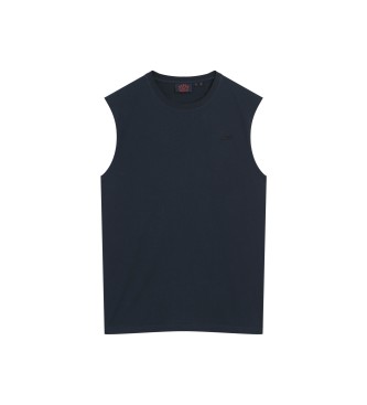 Superdry T-shirt essencial em algodo orgnico com logtipo azul-marinho