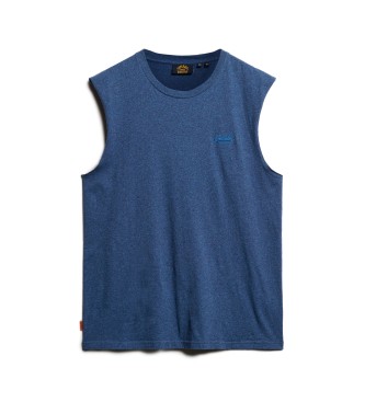 Superdry Niezbędna koszulka bez rękawów z niebieskim logo