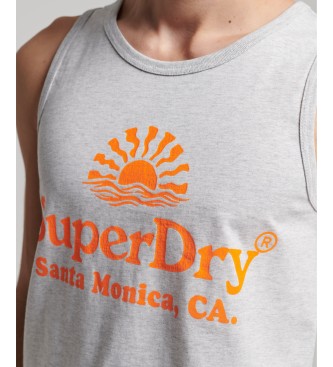 Superdry Vintage Venue T-shirt sans manches Gris fluo