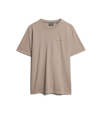 Superdry T-shirt solta com logtipo em tons de cinzento