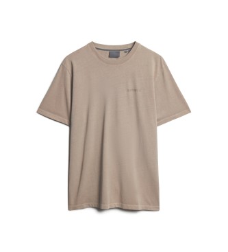 Superdry Loose t-shirt with taupe overdyed logo