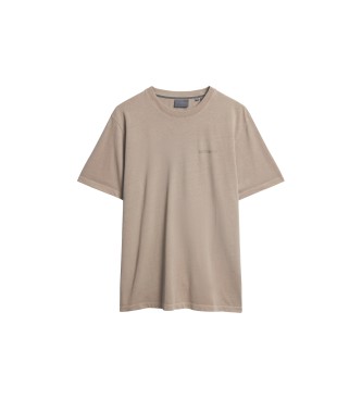 Superdry T-shirt solta com logtipo em tons de cinzento