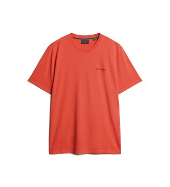 Superdry Camiseta suelta con logo sobreteido rojo