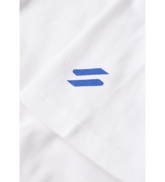 Superdry T-shirt ampia bianca con logo Core