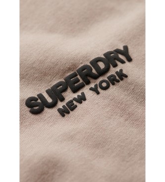Superdry T-shirt ampia color talpa Luxury Sport