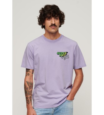 Superdry T-shirt ample Neon Travel lilas