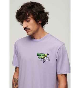 Superdry T-shirt ample Neon Travel lilas