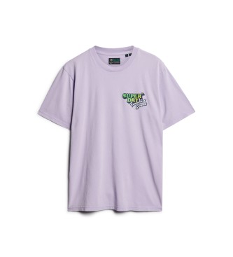 Superdry T-shirt ample Neon Travel lilas