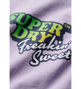 Superdry T-shirt ample Neon Travel lilas