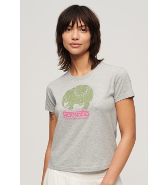 Superdry T-shirt Komodo Hathi cinzenta