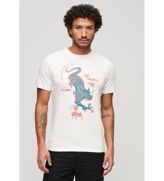 Superdry Komodo Kailash Dragon T-shirt biały